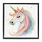 Stupell Industries Gold Speckled Pastel Unicorn Floating Frame, design by Creative Studio